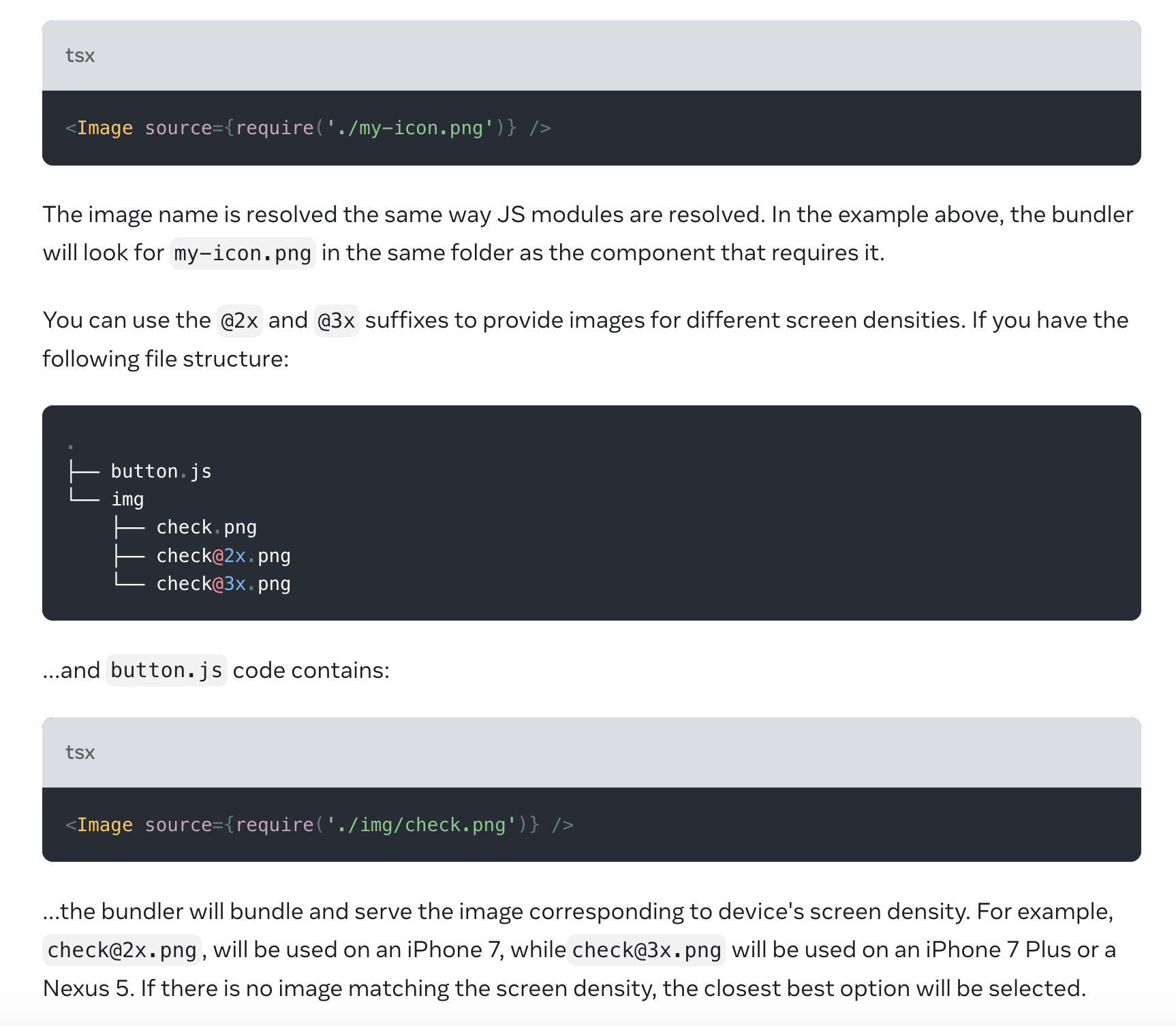 1x react native documentation
